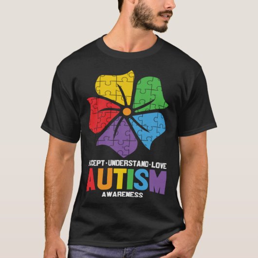 T-shirt Sensibilisation sur l'autisme Accepter Comprendre (Devant)