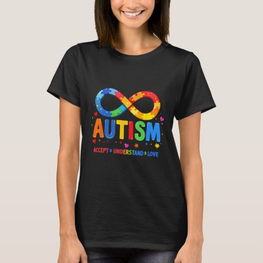 T-shirt Sensibilisation sur l'autisme Accepter Comprendre (Devant)