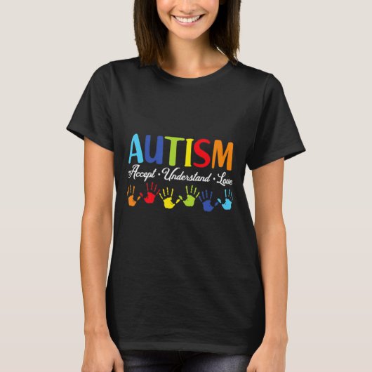 T-shirt Sensibilisation sur l'autisme Accepter Comprendre (Devant)