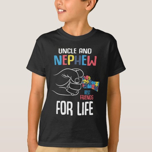 T-shirt sensibilisation sur l'autisme Amis Oncle Autistic (Devant)