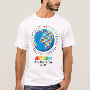 T-shirt Sensibilisation sur l'autisme Amour Comprendre T-S