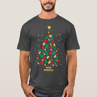 T-shirt Sensibilisation sur l'autisme Arbre de Noël Autism