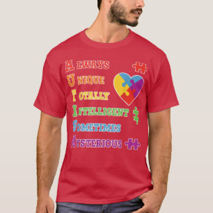 T-shirt Sensibilisation sur l'autisme Autisme Acronyme Puz