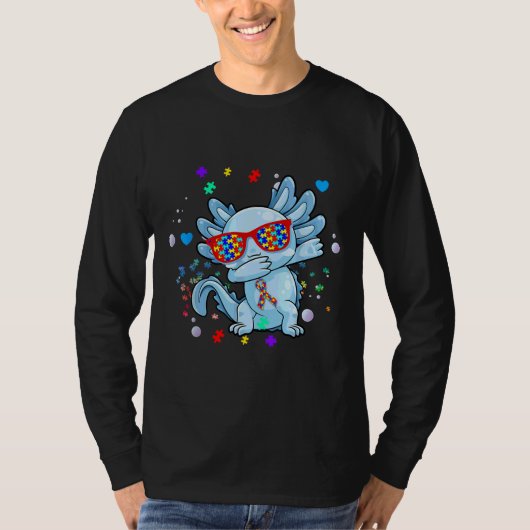 T-shirt Sensibilisation sur l'autisme Autisme Axolotl Dabb (Devant)