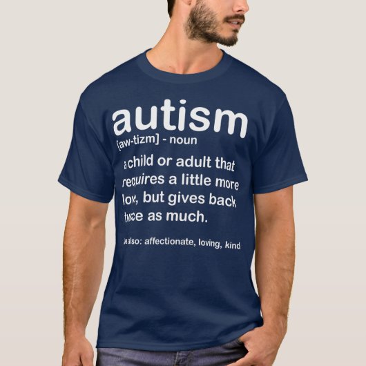 T-shirt Sensibilisation sur l'autisme Autisme Définition P (Devant)