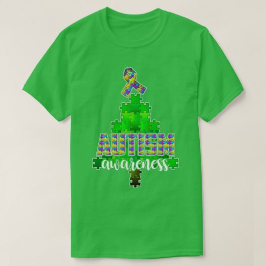 T-shirt Sensibilisation sur l'autisme Autisme Puzzle Arbre (Design devant)