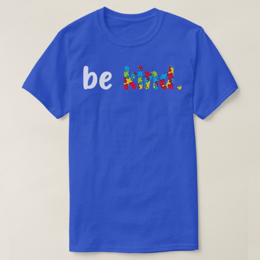 T-shirt Sensibilisation sur l'autisme Be Genre Coloré Puzz (Design devant)