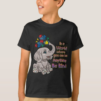 T-shirt Sensibilisation sur l'autisme Be Genre Elephant Pu