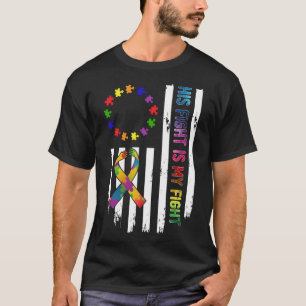 T-shirt Sensibilisation sur l'autisme Betsy Ross Drapeau S