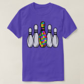 T-shirt Sensibilisation sur l'autisme Bowling Sport Puzzle (Design devant)