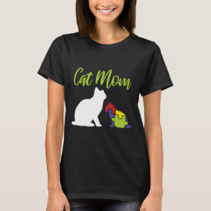T-shirt Sensibilisation sur l'autisme Cat Aspergers Maman