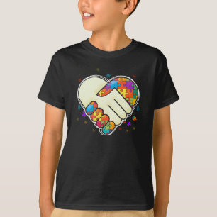 T-shirt sensibilisation sur l'autisme Coeur Puzzle Pièce V