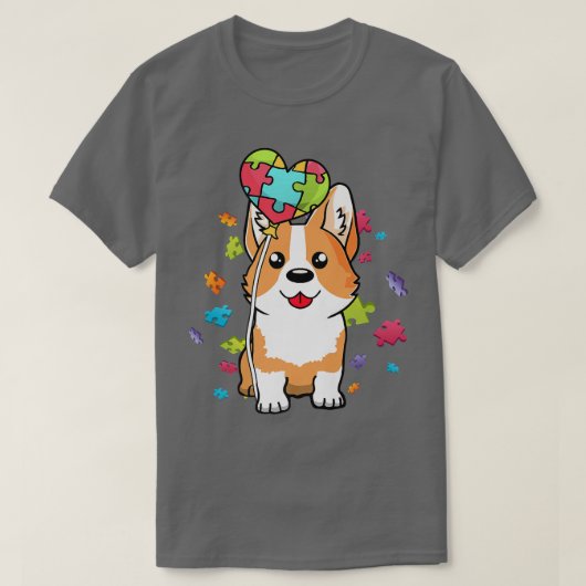 T-shirt Sensibilisation sur l'autisme Corgi Chien Chien Ch (Design devant)