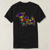T-shirt Sensibilisation sur l'autisme Cute Bat Puzzle pièc (Design devant)