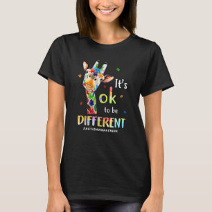 T-shirt Sensibilisation sur l'autisme Cute Giraffe Animal 