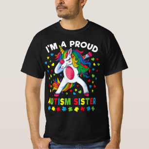 T-shirt Sensibilisation sur l'autisme Dabbing Unicorn Girl