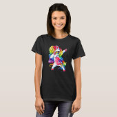 T-shirt Sensibilisation sur l'autisme Dabbing Unicorn Puzz (Devant entier)