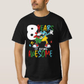 T-shirt Sensibilisation sur l'autisme D'Anniversaire De 8 (Devant)