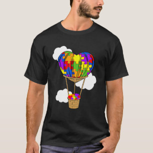 T-shirt Sensibilisation sur l'autisme de ballon à air chau