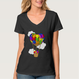 T-shirt Sensibilisation sur l'autisme de ballon à air chau