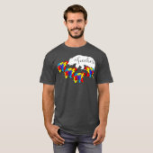 T-shirt Sensibilisation sur l'autisme de l'ours enseignant (Devant entier)