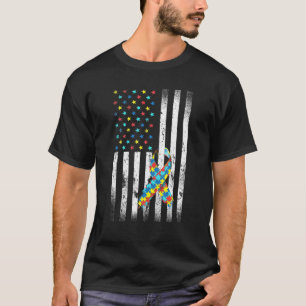 T-shirt Sensibilisation sur l'autisme déprimé American Fla