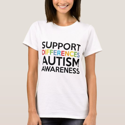 T-shirt Sensibilisation sur l'autisme Différences de suppo (Devant)