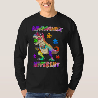 T-shirt Sensibilisation sur l'autisme Dinosaure radicaleme