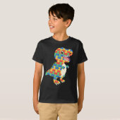 T-shirt Sensibilisation sur l'autisme Dinosaures (Devant entier)