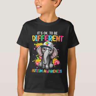 T-shirt Sensibilisation sur l'autisme Elephant Flower Il E