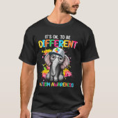 T-shirt Sensibilisation sur l'autisme Elephant Flower Il E (Devant)