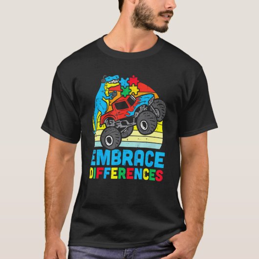 T-shirt Sensibilisation sur l'autisme Embrace Différences (Devant)