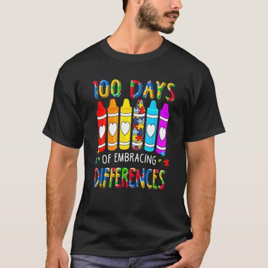 T-shirt Sensibilisation sur l'autisme Embrasser Différence (Devant)