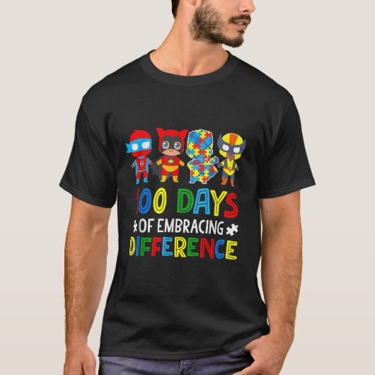 T-shirt Sensibilisation sur l'autisme Embrasser Différence (Devant)