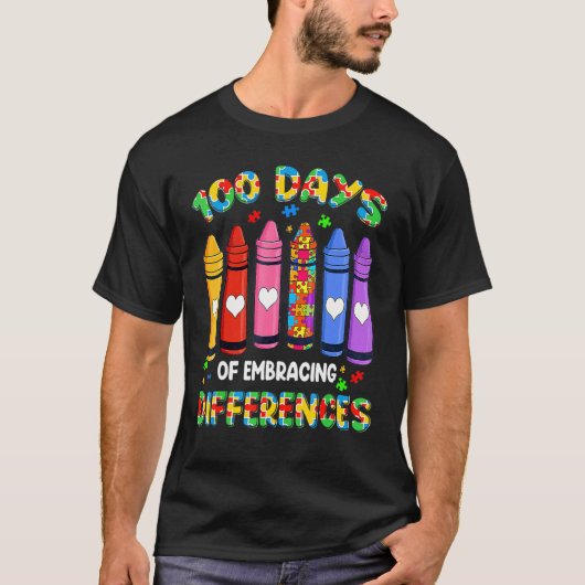 T-shirt Sensibilisation sur l'autisme Embrasser Différence (Devant)