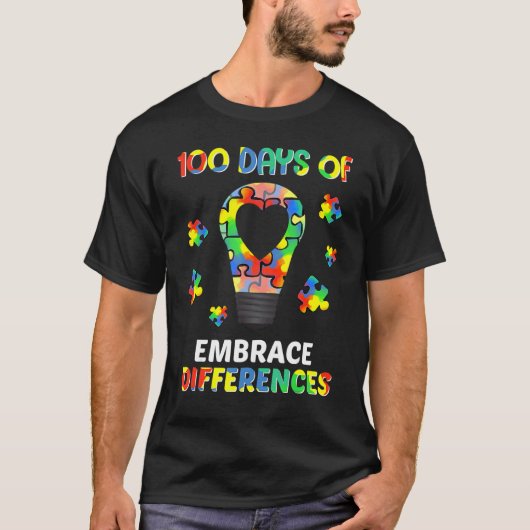 T-shirt Sensibilisation sur l'autisme Embrasser Différence (Devant)