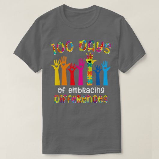 T-shirt Sensibilisation sur l'autisme Embrasser Les Différ (Design devant)