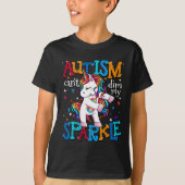 T-shirt Sensibilisation sur l'autisme Enfants Unicorne Pou (Devant)
