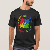 T-shirt Sensibilisation sur l'autisme Enseignant Accepter  (Devant)