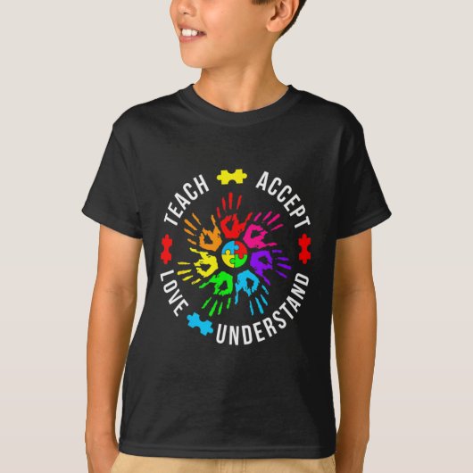 T-shirt Sensibilisation sur l'autisme Enseignant Puzzle Ap (Devant)