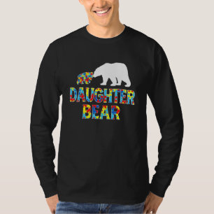 T-shirt Sensibilisation sur l'autisme Fille Ours Puzzle So
