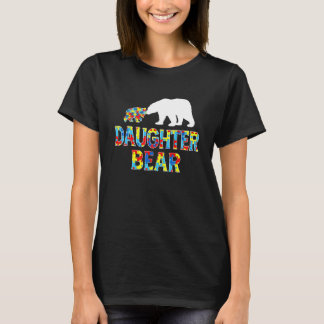T-shirt Sensibilisation sur l'autisme Fille Ours Puzzle So