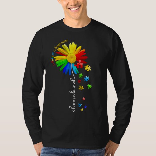T-shirt Sensibilisation sur l'autisme Fleur marguerite Cho (Devant)