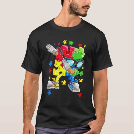 T-shirt Sensibilisation sur l'autisme Garçons Enfants Dabb (Devant)