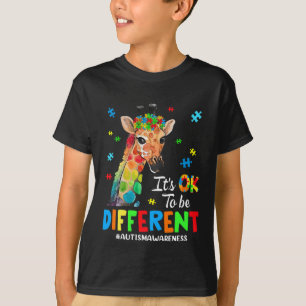 T-shirt Sensibilisation sur l'autisme Giraffe Femme Son Ok