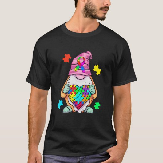 T-shirt Sensibilisation sur l'autisme Gnome Accrocher l'ac (Devant)
