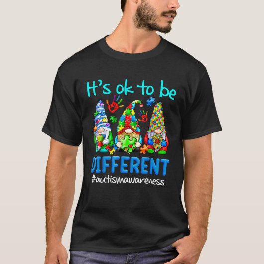 T-shirt Sensibilisation sur l'autisme Gnomes Son Ok Pour Ê (Devant)