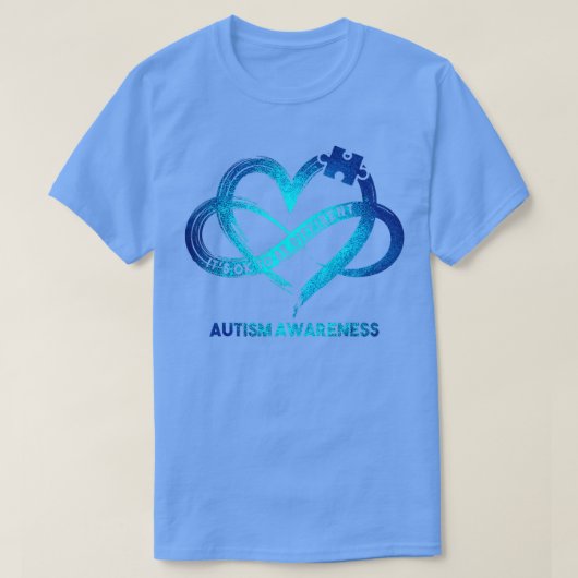 T-shirt Sensibilisation sur l'autisme Infinité Coeur Son O (Design devant)