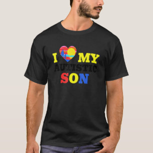T-shirt Sensibilisation sur l'autisme J'Aime Mon Fils Auti