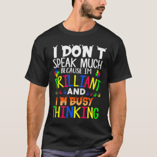 T-shirt Sensibilisation sur l'autisme Je Ne Parle Pas Très